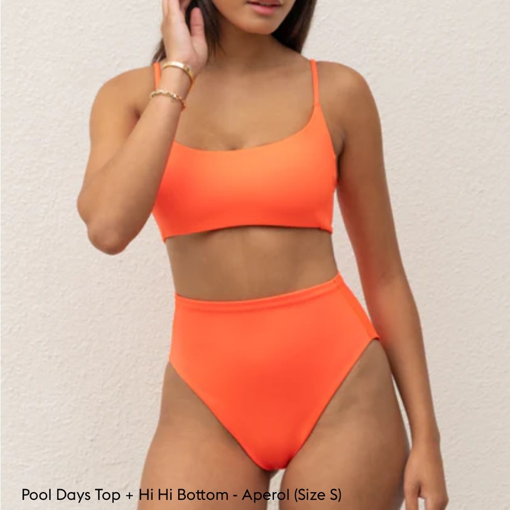 Orange Bikini Set Left On Friday size S BWT Hi Tide /Pool Days